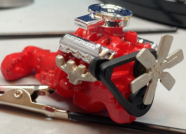 The engine is fully assembled.