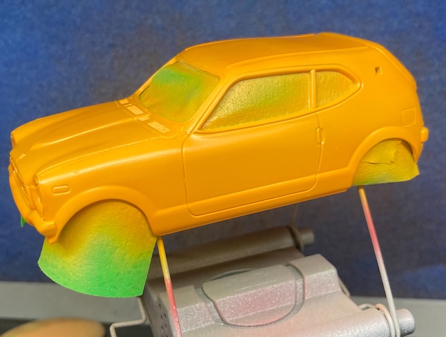 The Honda Z has become orange.