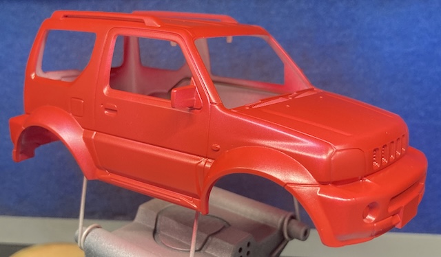 The Jimny body is now red.