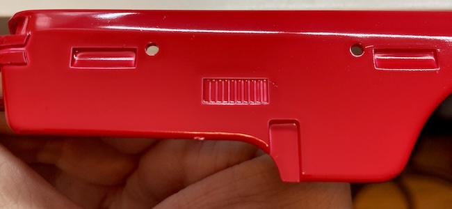 The vents on the body are remaining frustratingly white as the red paint isn't settling evenly inside them.