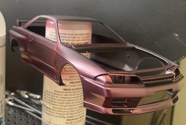 The colour is on. It looks like a nice black cherry colour.